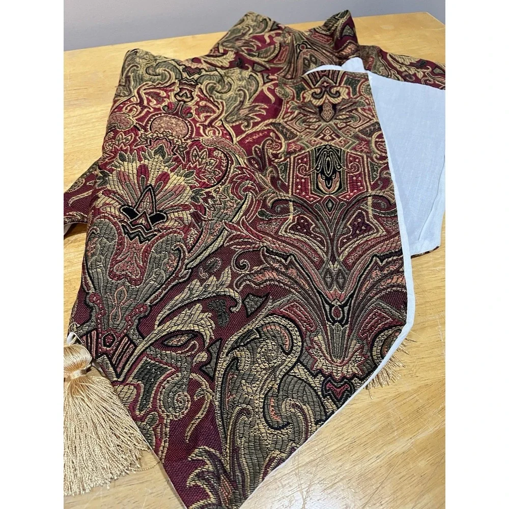 Vtg Springs Mahal tapestry valances 50